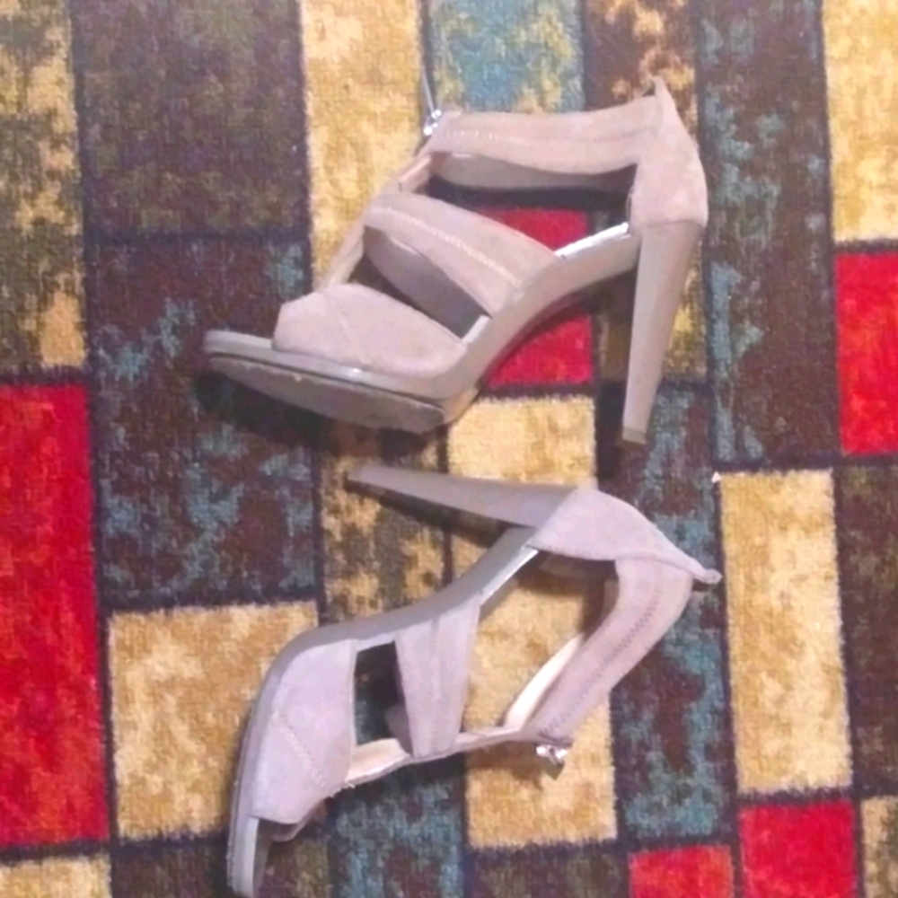NEW Michael Kors Suede Zip Up Sandal Pumps - Picture 3 of 9